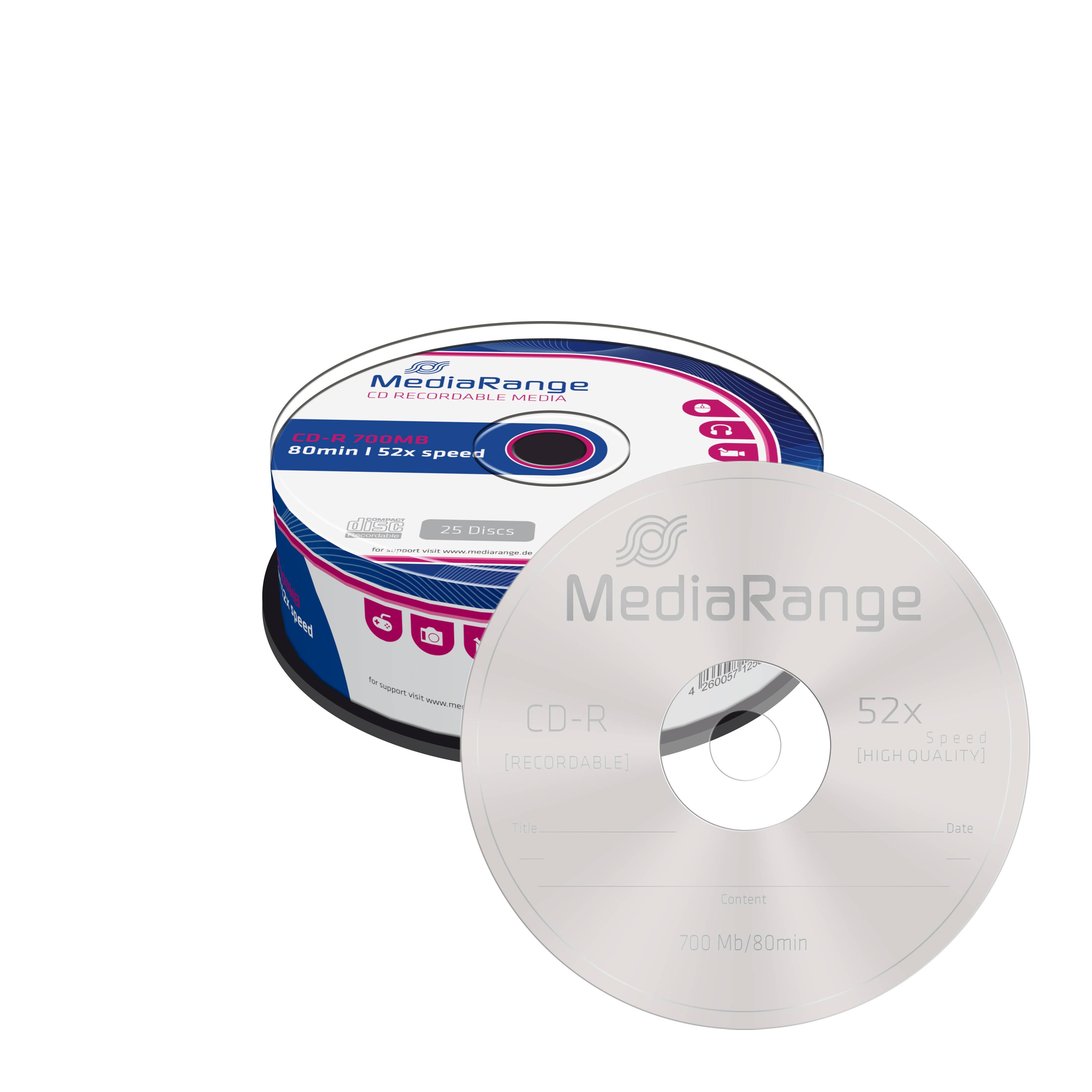MediaRange - 25 x CD-R - 700 MB (80 Min) 52x