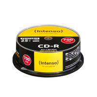 Intenso - 25 x CD-R - 700 MB (80 Min) 52x - mit Tintenstrahldrucker bedruckbare Oberfläche