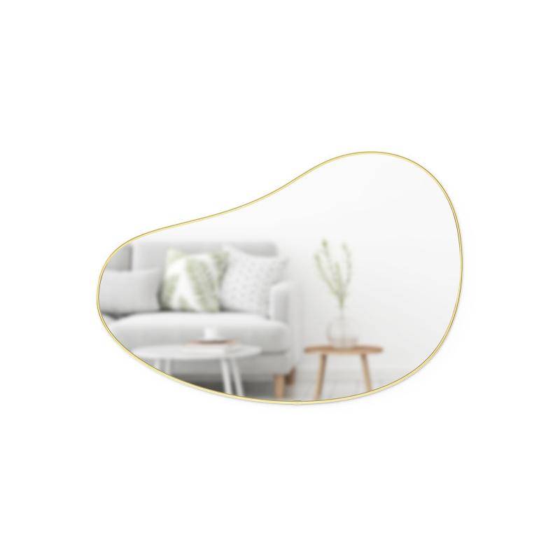 1018529-104 - HUBBA Pebble organisch geformter Dekospiegel, messing