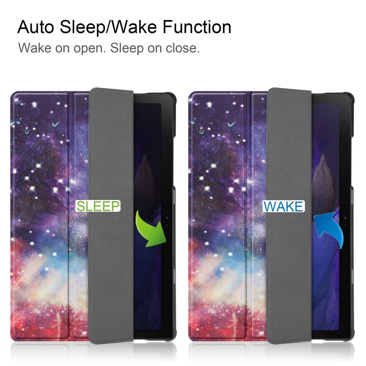 Für Samsung Galaxy Tab A8 10.5 2021 3folt Wake UP Smart Cover Tablet Tasche Etuis Hülle Case Schutz Motiv 1
