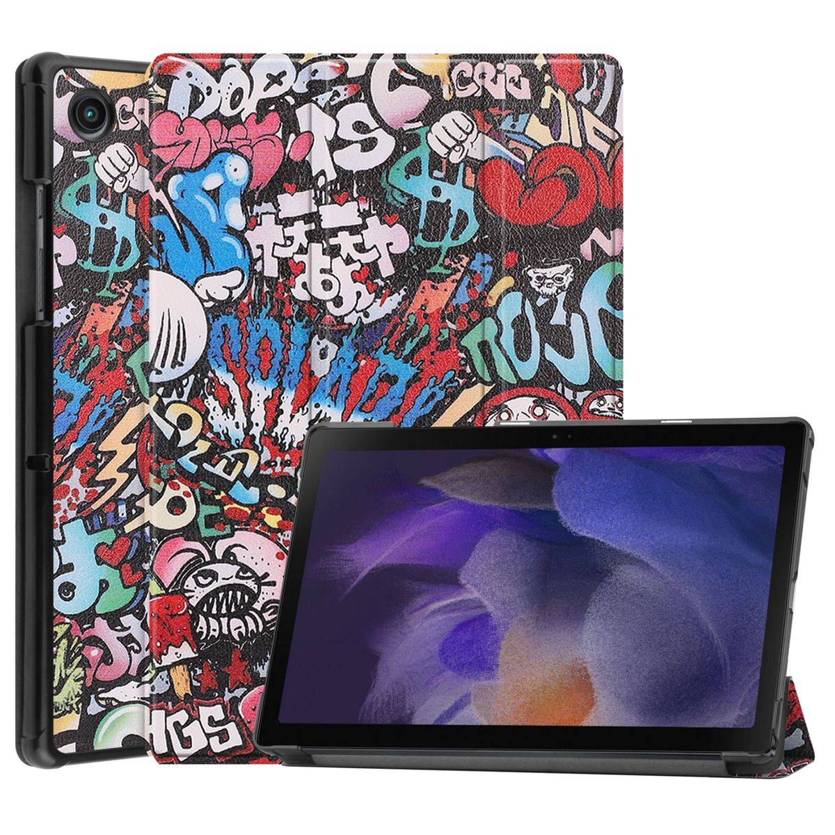 Für Samsung Galaxy Tab A8 10.5 2021 3folt Wake UP Smart Cover Tablet Tasche Etuis Hülle Case Schutz Motiv 2