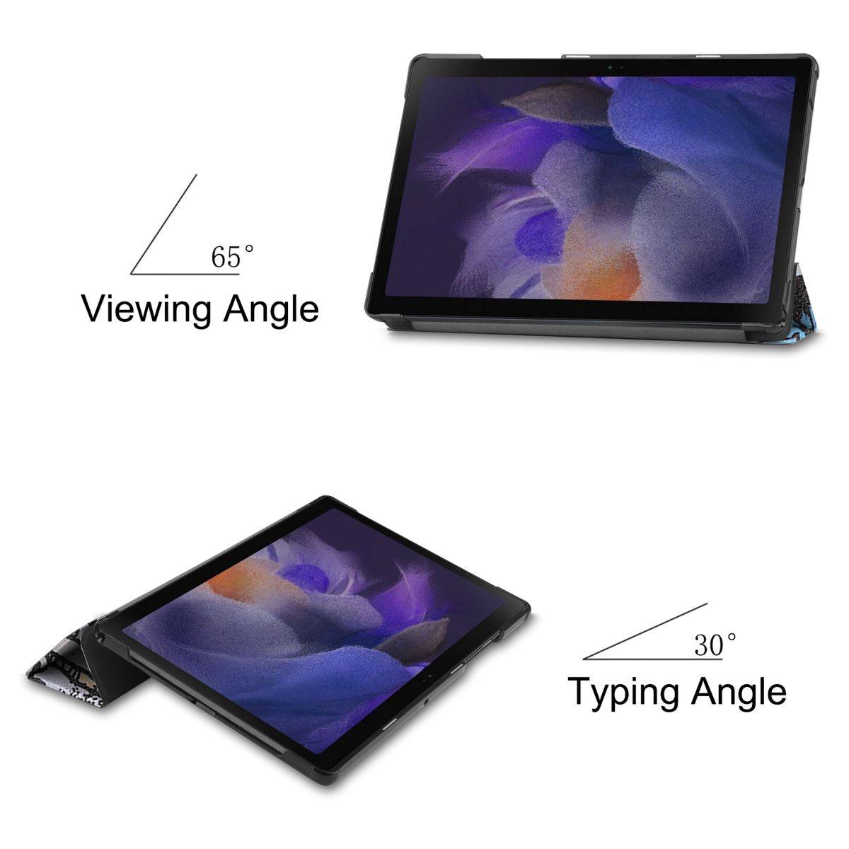 Für Samsung Galaxy Tab A8 10.5 2021 3folt Wake UP Smart Cover Tablet Tasche Etuis Hülle Case Schutz Motiv 2