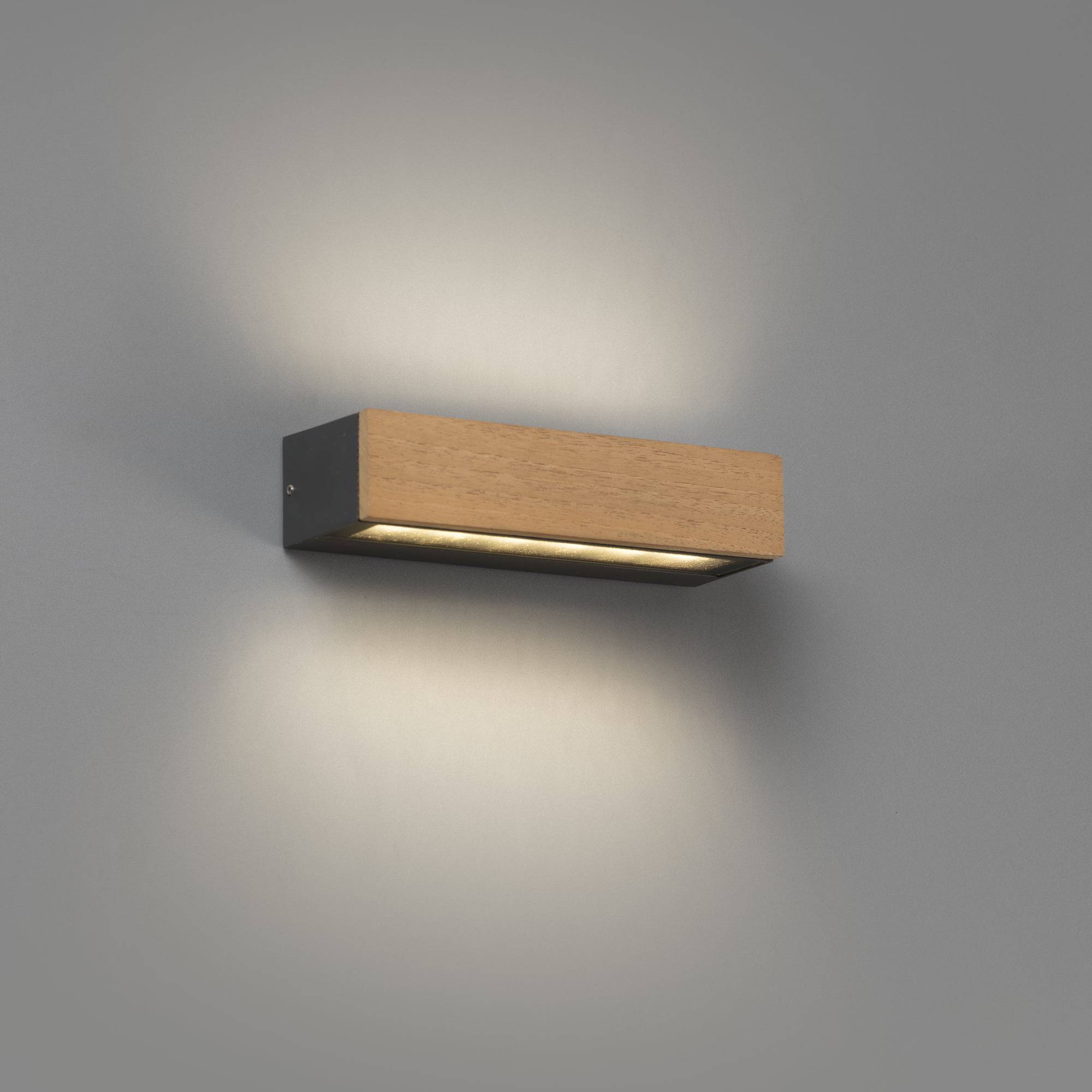 LED Außen Wandleuchte Doro Slim Holz