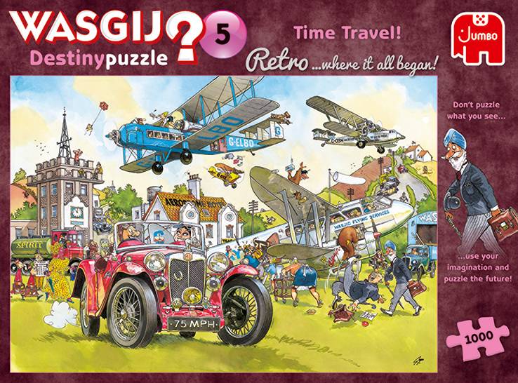 JUMBO 25008 Wasgij Destiny Retro 5 Zeitreise 1000 Teile Puzzle
