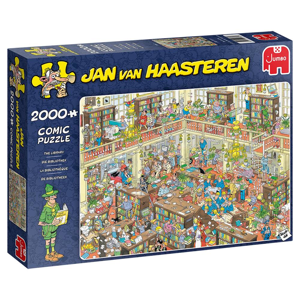 JUMBO 20030 Jan van Haasteren Die Bibliothek 2000 Teile Puzzle
