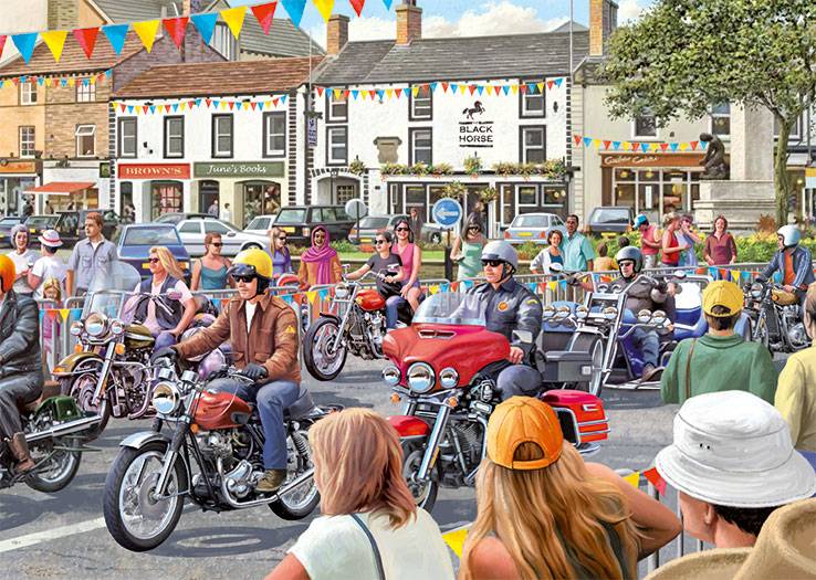 Falcon Victor McLinden Die Motorradausstellung 2x500 Teile Puzzle