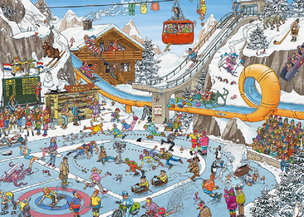 Jumbo 19065 Jan van Haasteren Winterspiele 1000 Teile Puzzle