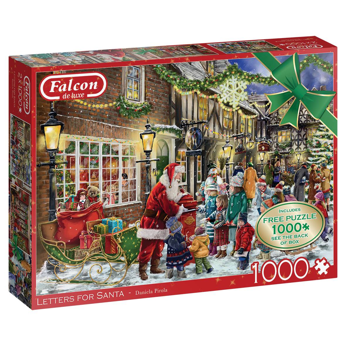 Falcon 11343 Daniela Pirola Briefe für Santa, 2x1000 Teile Puzzle