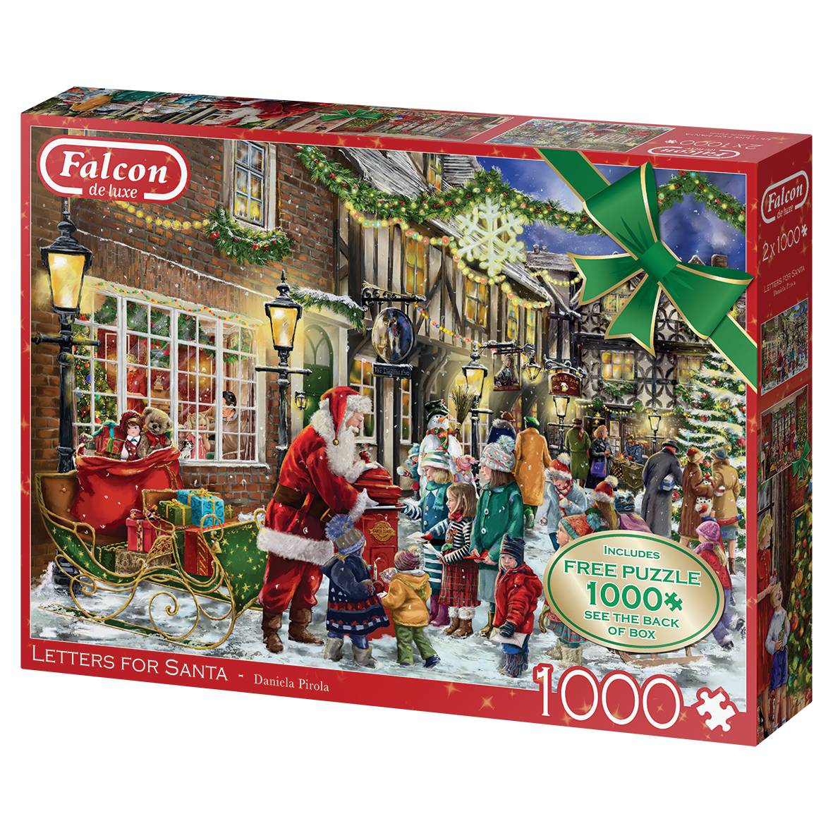 Falcon 11343 Daniela Pirola Briefe für Santa, 2x1000 Teile Puzzle