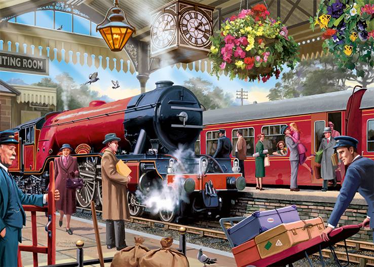 Falcon 11250 Victor McLindon Waiting on the Platform 1000 Teile Puzzle