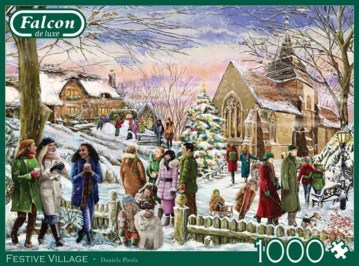 Falcon 11352 Daniela Pirola Festliches Dorf 1000 Teile Puzzle