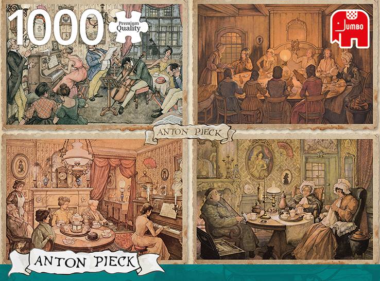 Unterhaltung im Wohnzimmer 1000 Teile Puzzle
