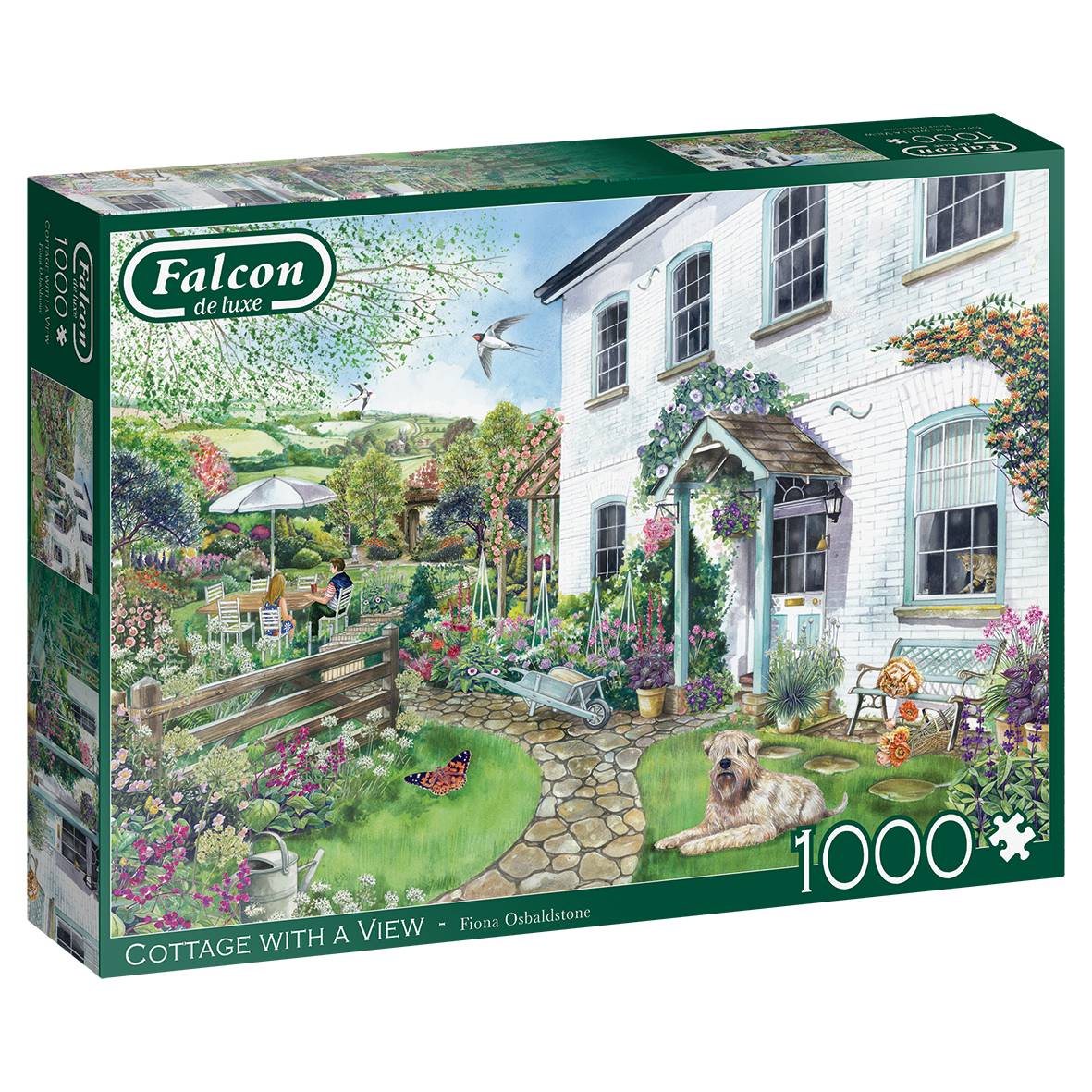 Falcon 11326 Fiona Osbaldstone Ferienhaus mit Aussicht 1000 Teile Puzzle