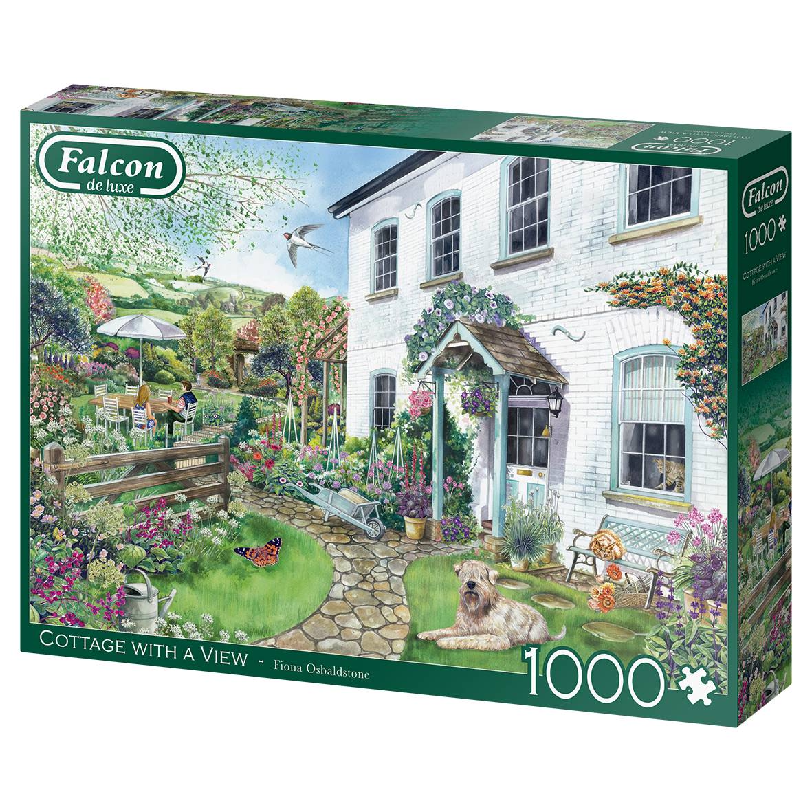 Falcon 11326 Fiona Osbaldstone Ferienhaus mit Aussicht 1000 Teile Puzzle