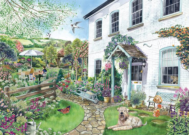 Falcon 11326 Fiona Osbaldstone Ferienhaus mit Aussicht 1000 Teile Puzzle