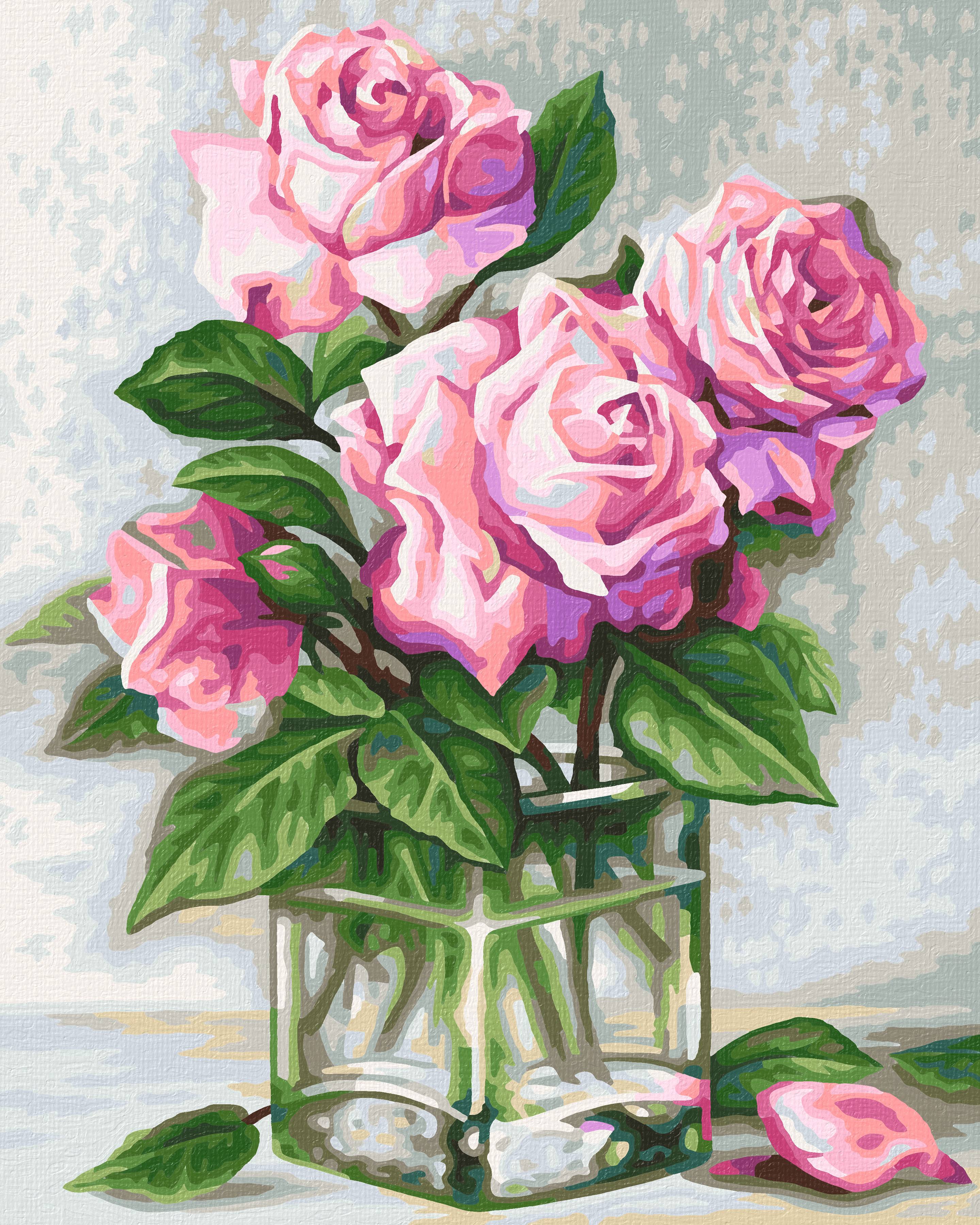 Schipper 609240828 Malen nach Zahlen Rosen für Dich 24x30cm