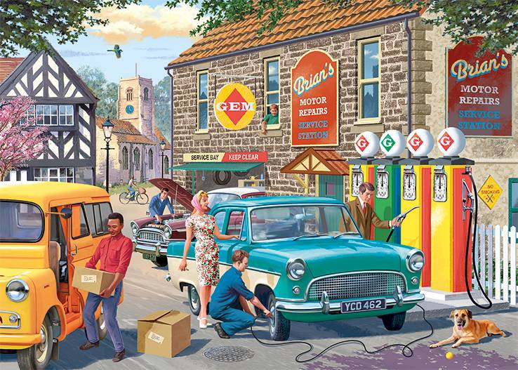 Falcon 11321 Victor McLindon Die Tankstelle 1000 Teile Puzzle