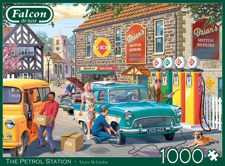 Victor McLindon Die Tankstelle 1000 Teile Puzzle