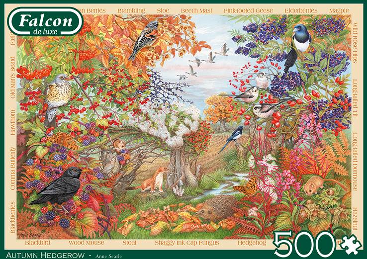 Falcon 11270 Anne Searle Herbsthecke 500 Teile Puzzle