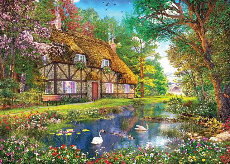 Dominic Davison Haus am Wasser 1000 Teile Puzzle