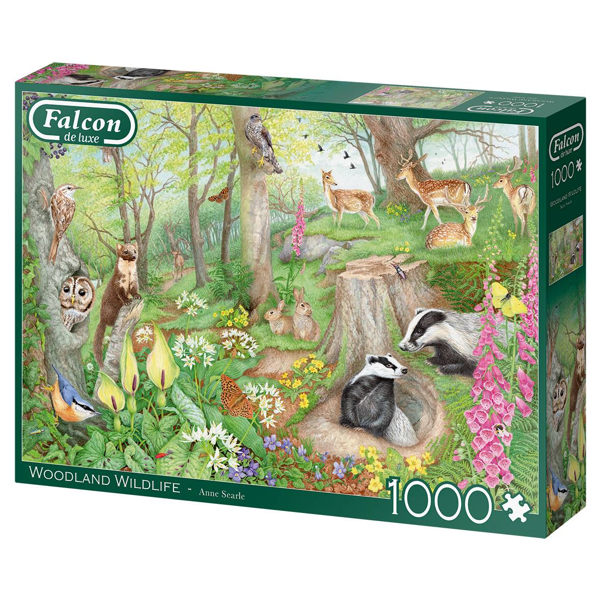 Falcon 11322 Anne Searle Tiere im Wald 1000 Teile Puzzle