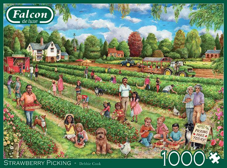 Falcon 11340 Debbie Cook Erdbeeren pflücken 1000 Teile Puzzle