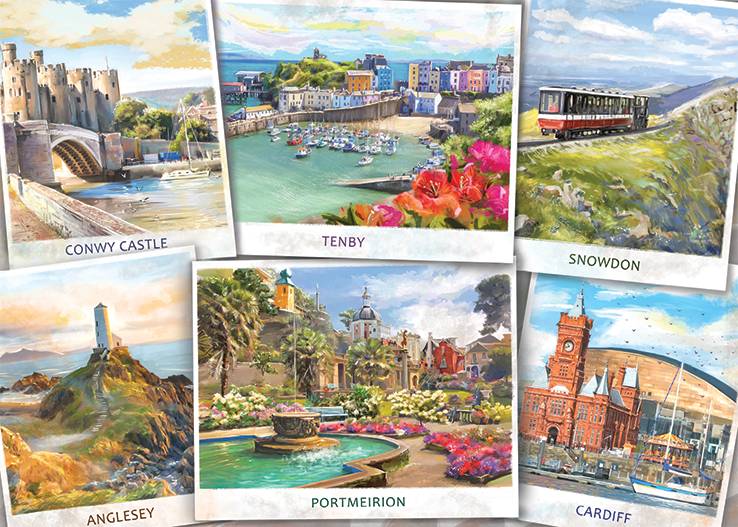 Alla Badsar Willkommen in Wales 1000 Teile Puzzle