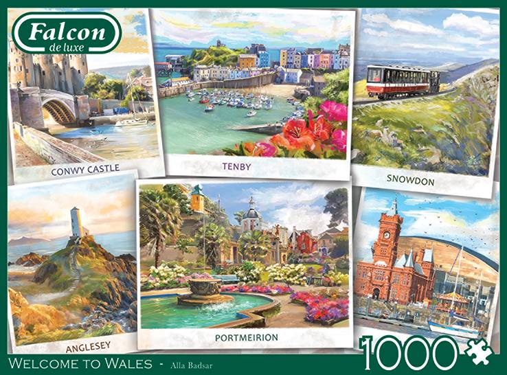 Falcon 11341 Alla Badsar Willkommen in Wales 1000 Teile Puzzle
