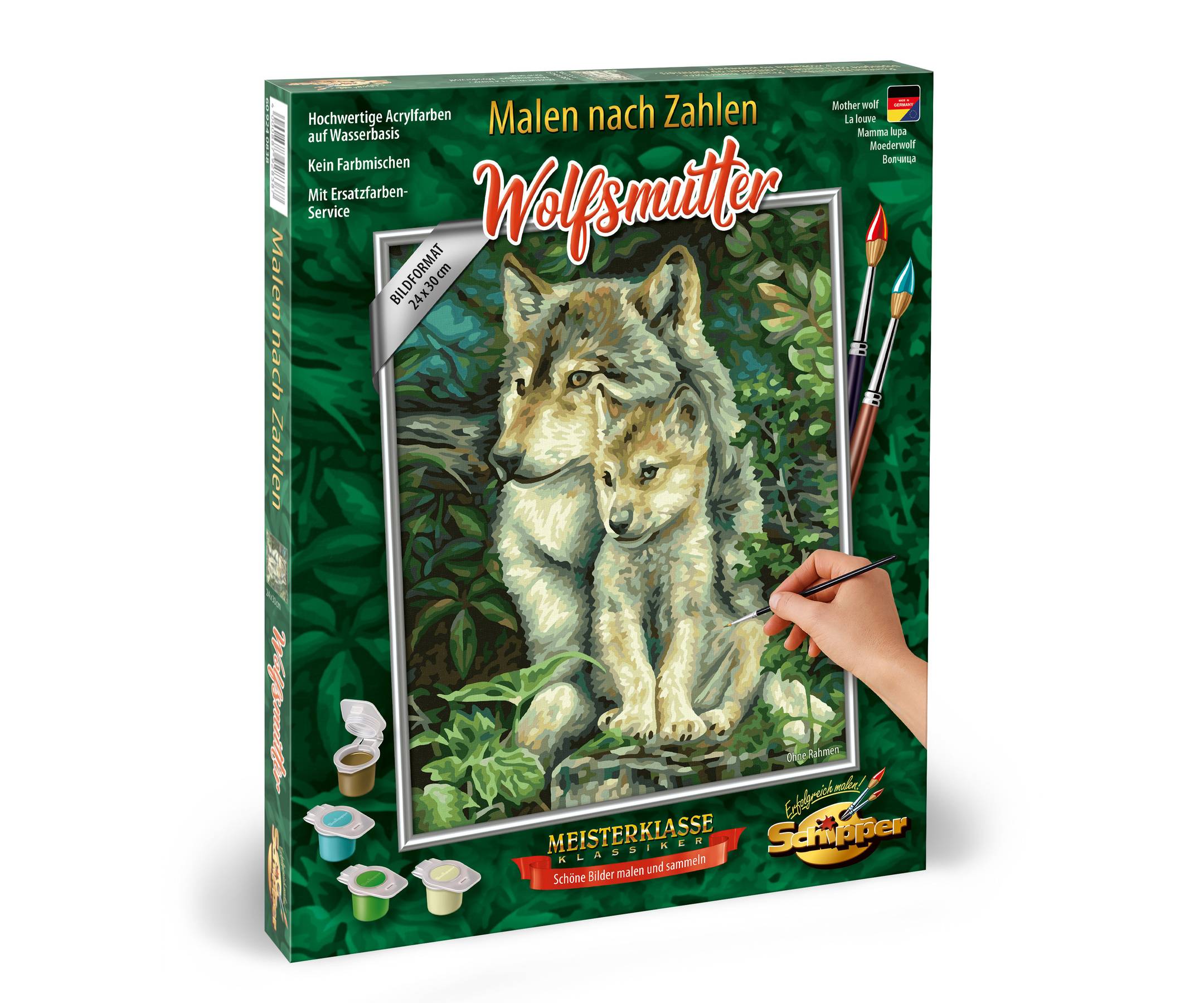 Schipper 609240838 Malen nach Zahlen Wolfsmutter 24x30cm