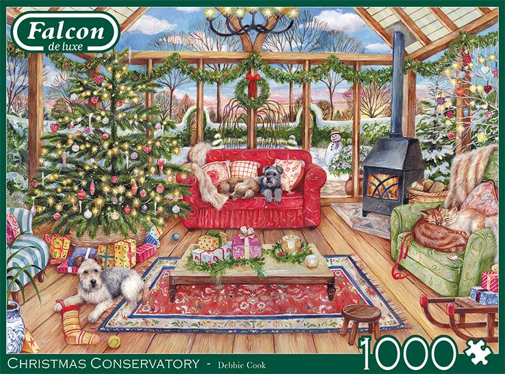 Falcon 11275 Debbie Cook Weihnachtskonservatorium 1000 Teile Puzzle