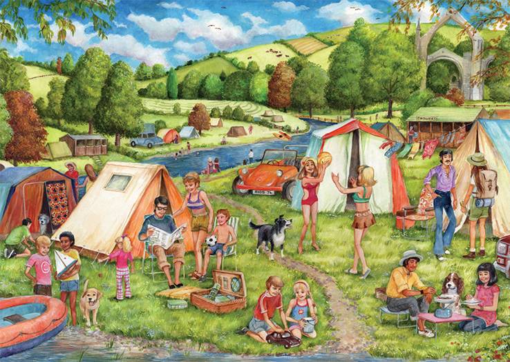 Falcon 11346 Debbie Cook Camping und Wohnwagen 2x500 Teile Puzzle