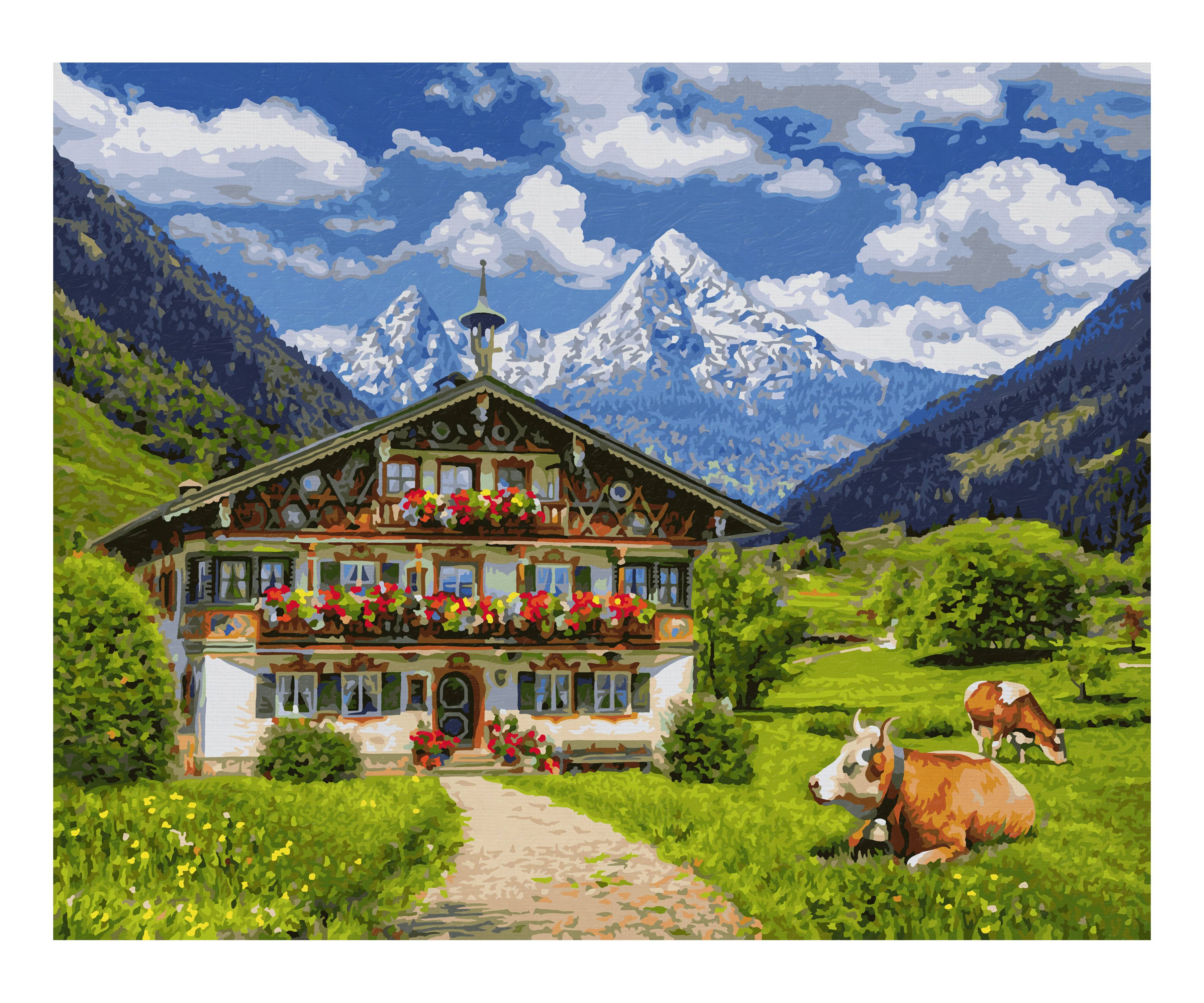 Schipper 609130857 Bergbauernhof 40x50cm Malen nach Zahlen