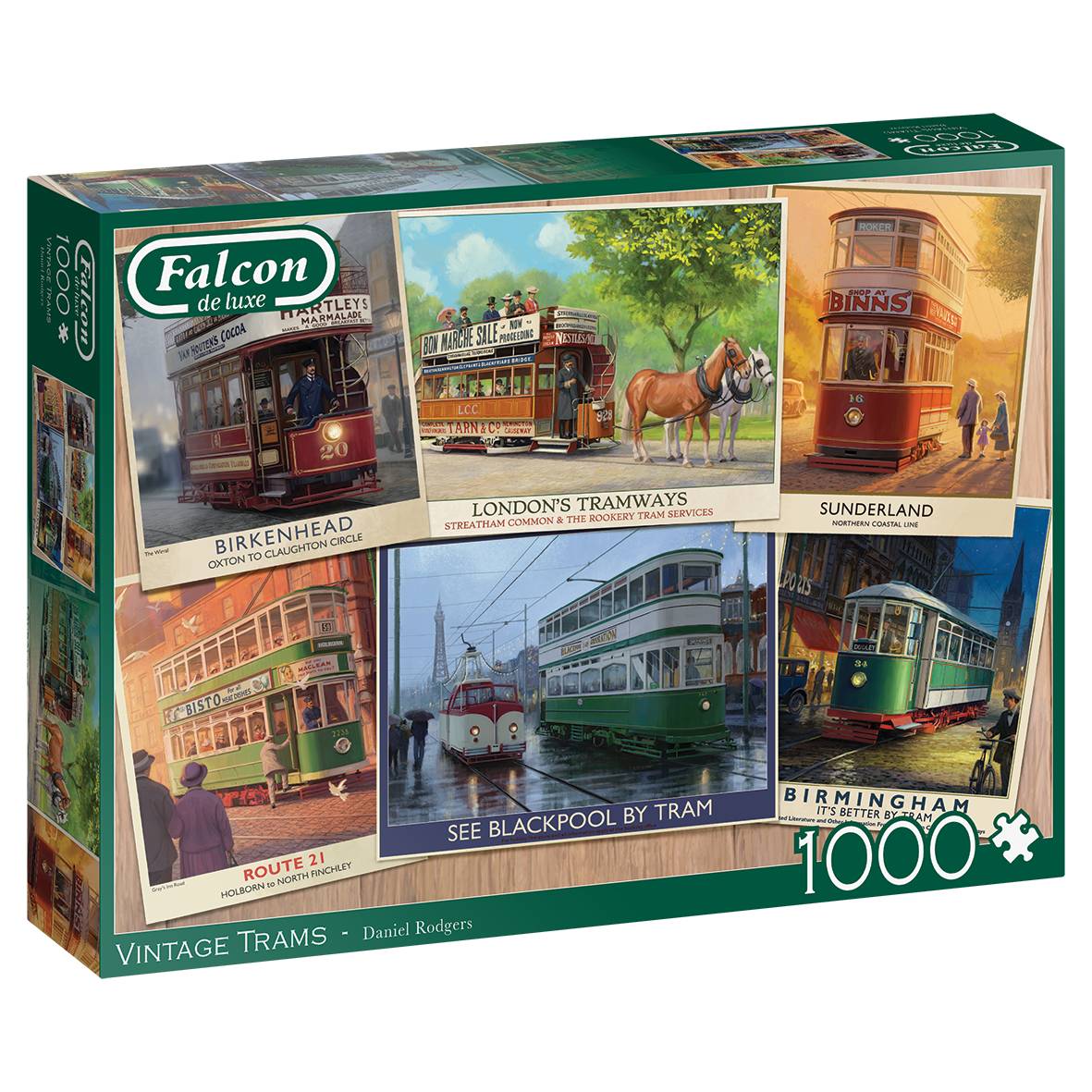 Falcon 11367 Vintage Trams 1000 Teile Puzzle