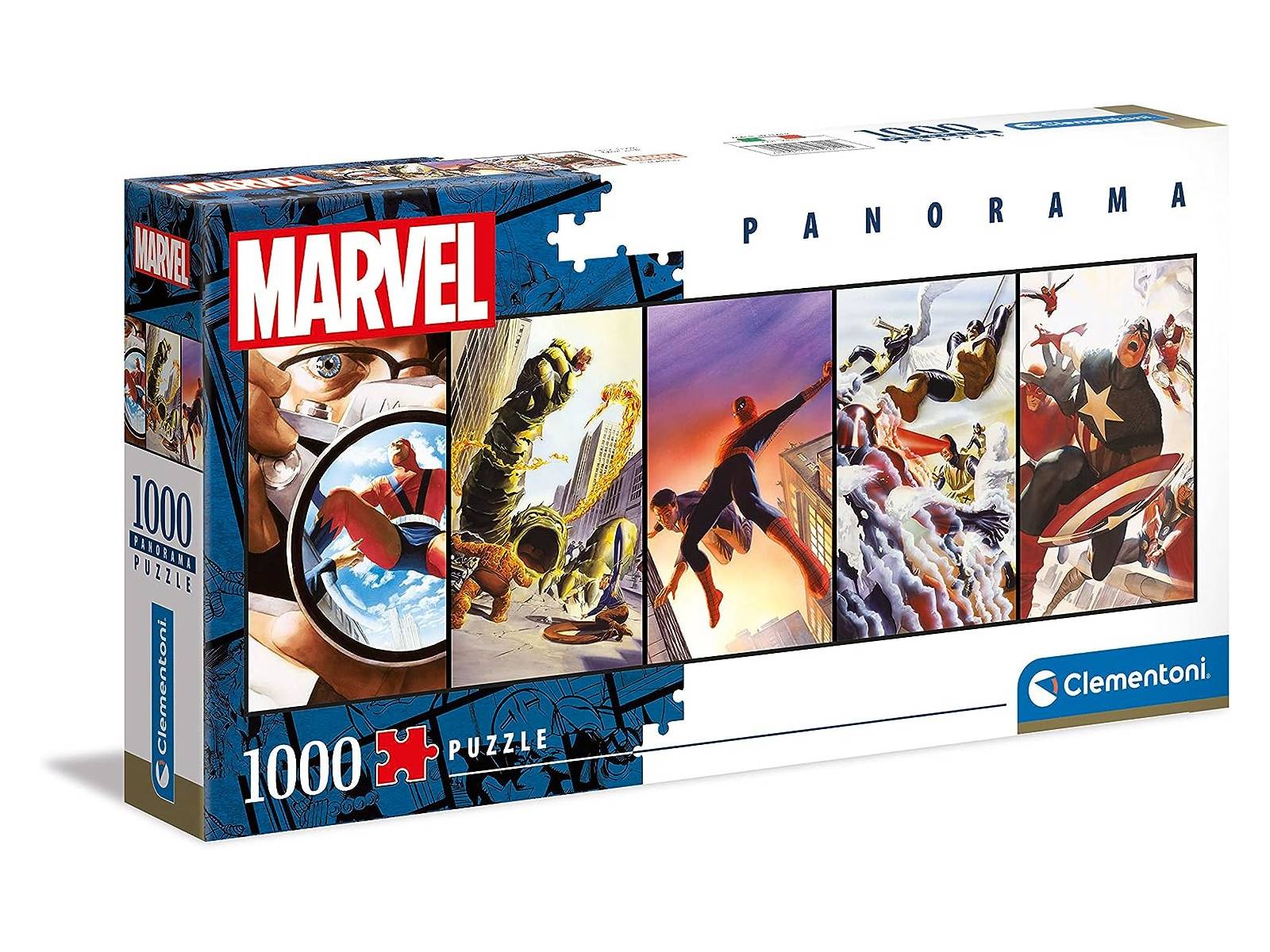 Clementoni 39611 - Panorama Puzzle - Marvel (1000 Teile) Superhelden Puzzel
