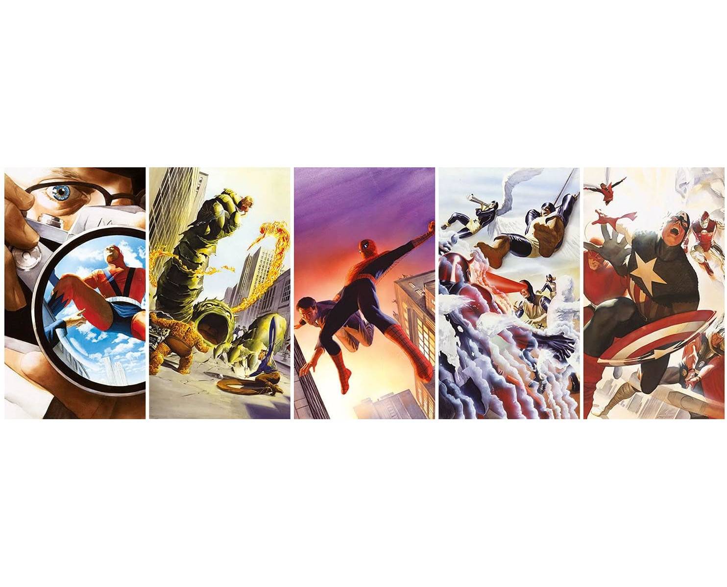 Clementoni 39611 - Panorama Puzzle - Marvel (1000 Teile) Superhelden Puzzel