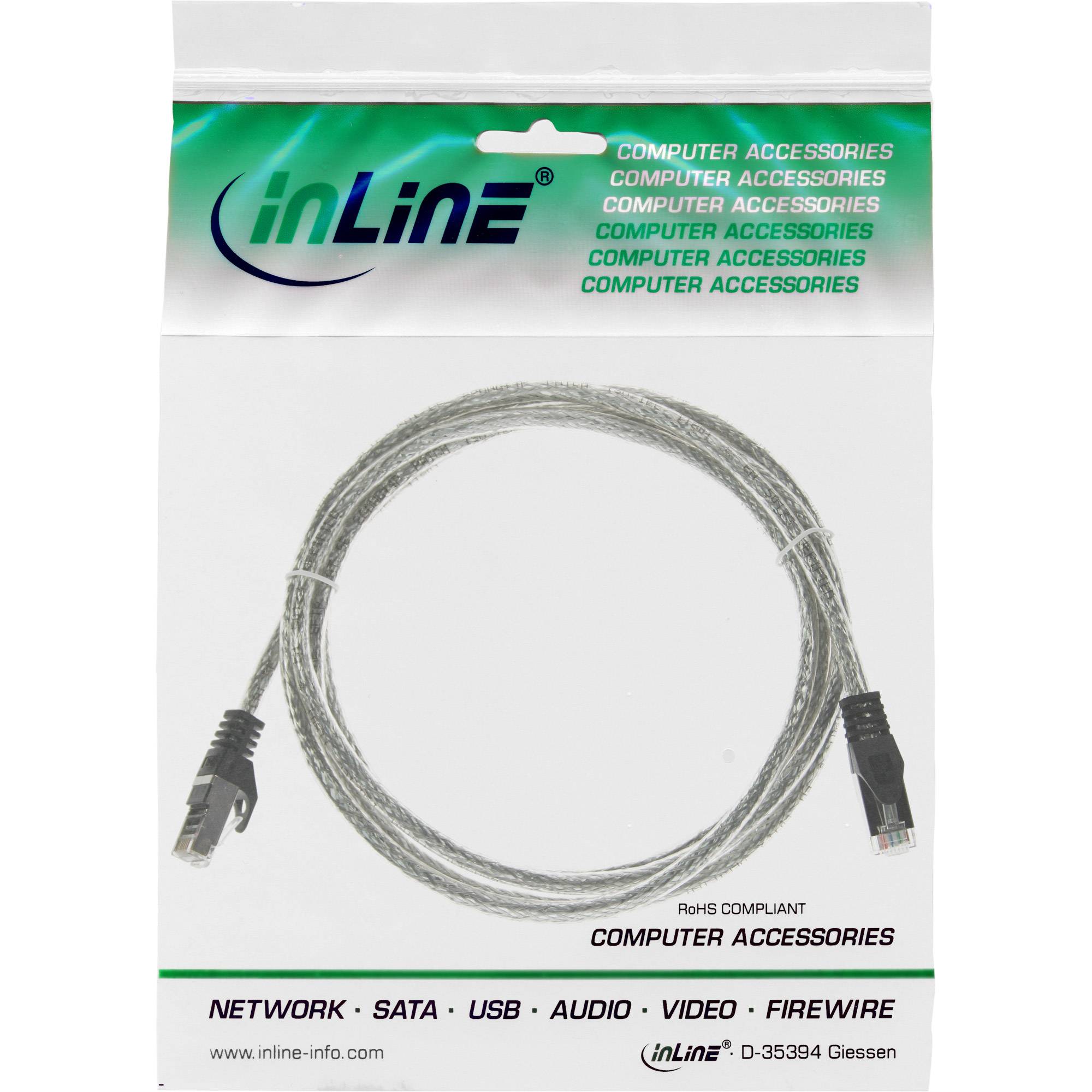 INLINE - Patchkabel - SF/UTP - Cat.5e - transparent - 3m