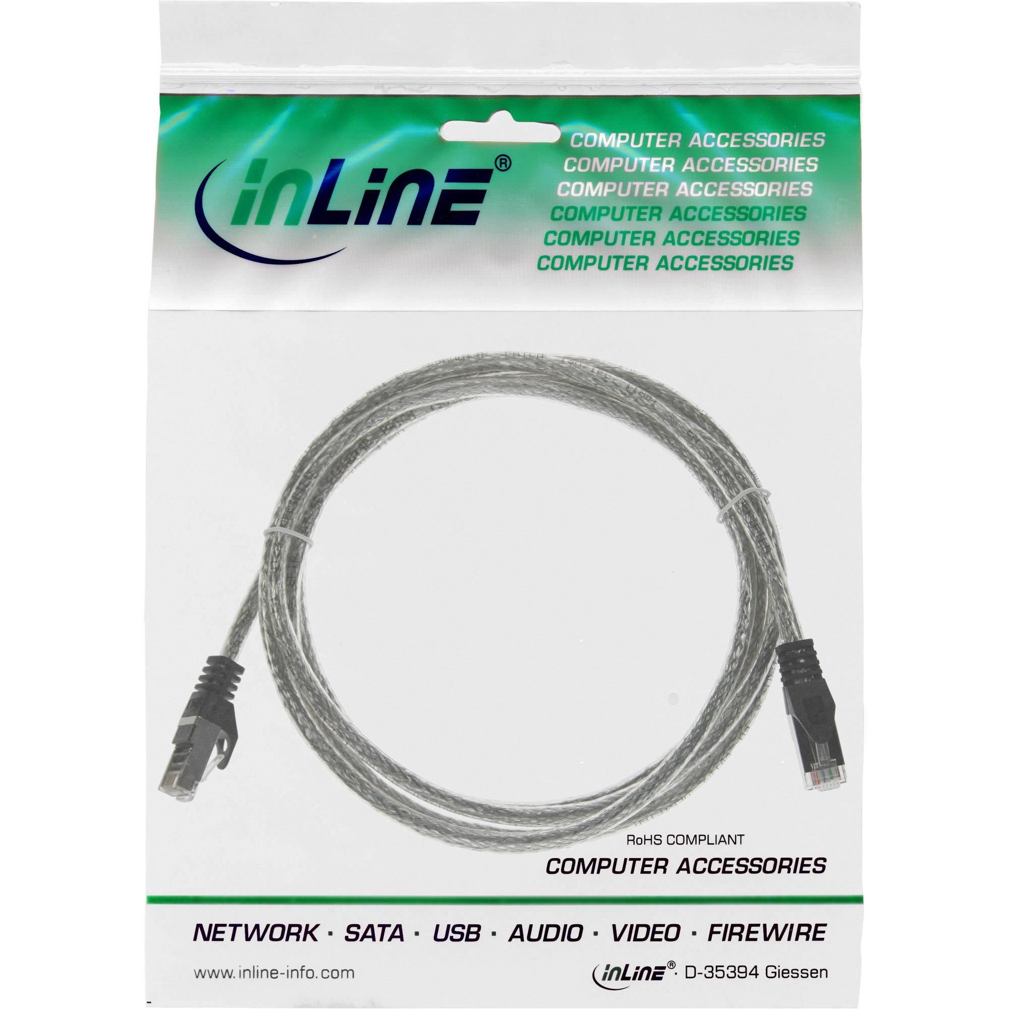 INLINE - Patchkabel - SF/UTP - Cat.5e - transparent - 0,3m