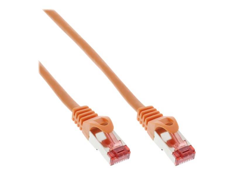 INLINE - Patchkabel - S/FTP (PiMf) - Cat.6 - 250MHz - PVC - Kupfer - orange - 0,3m