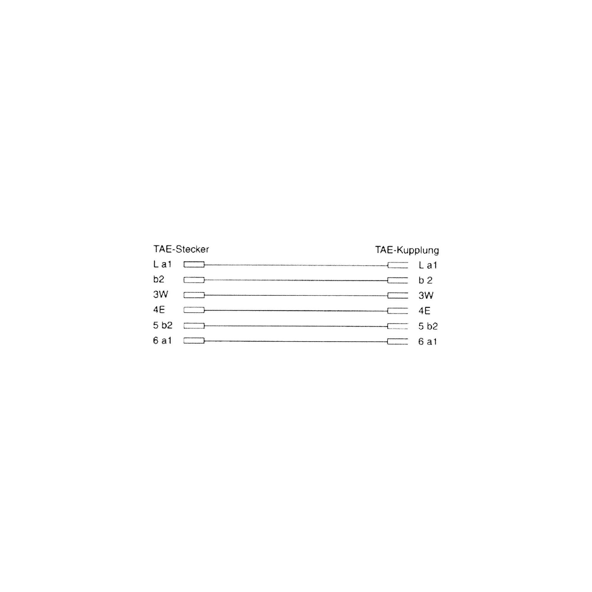 INLINE - TAE-N Verlängerung - TAE-N Stecker / Buchse - 3m