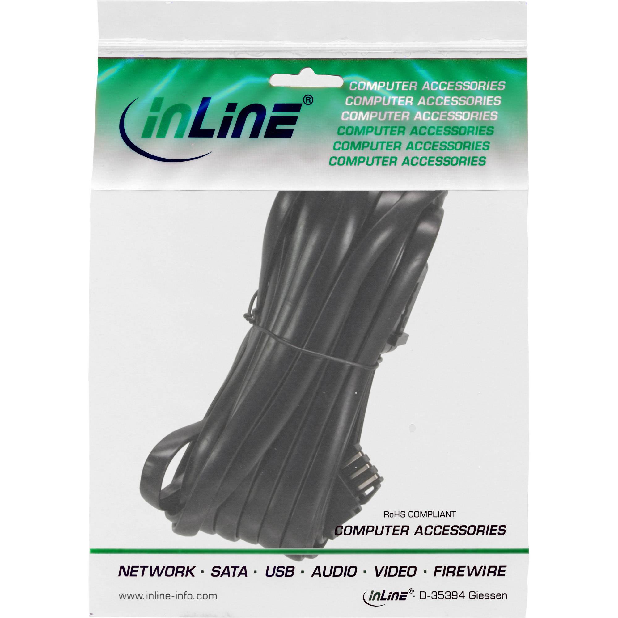 INLINE - TAE-N Verlängerung - TAE-N Stecker / Buchse - 3m