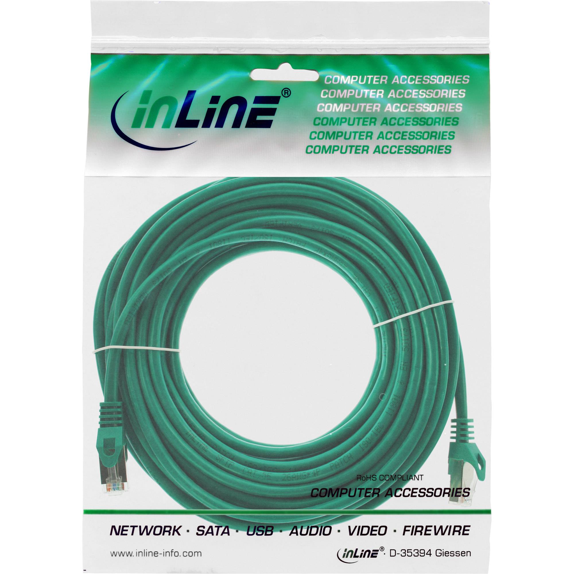 INLINE - Patchkabel - SF/UTP - Cat.5e - grün - 5m