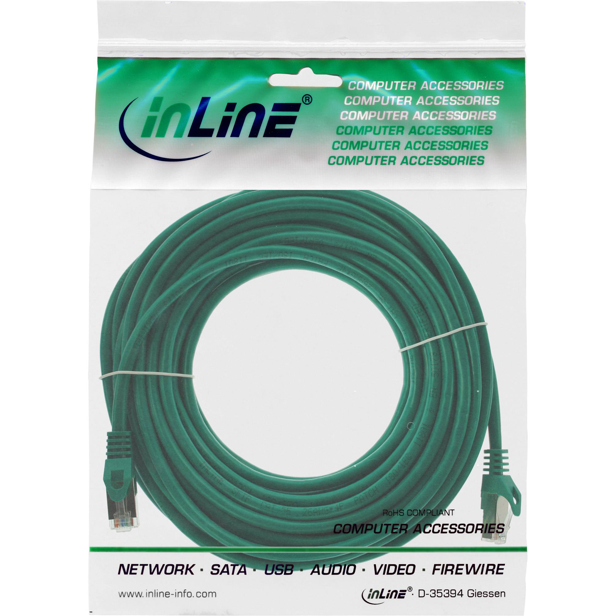 INLINE - Patchkabel - SF/UTP - Cat.5e - grün - 7,5m