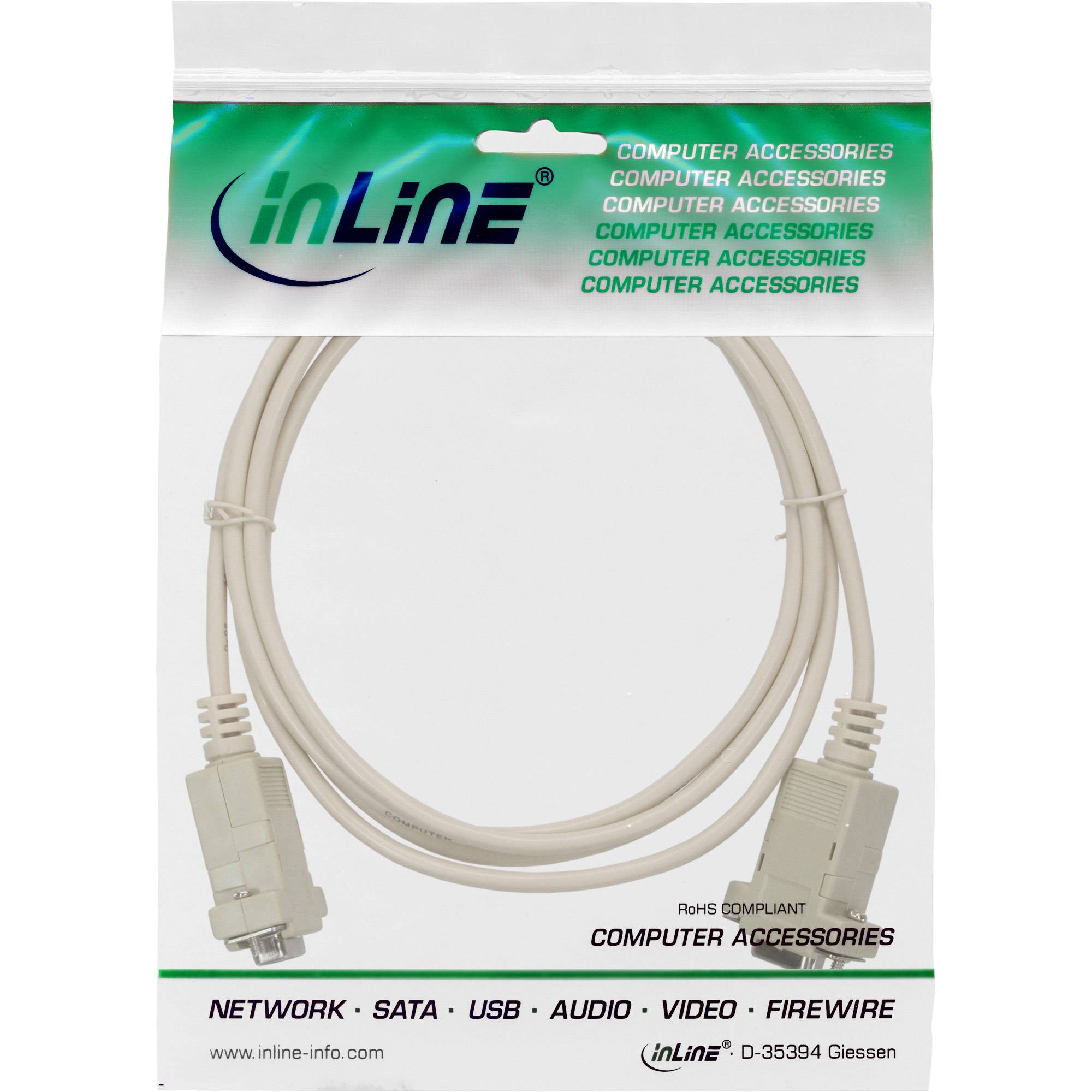 InLine - Nullmodemkabel - DB-9 (W) bis DB-9 (W)