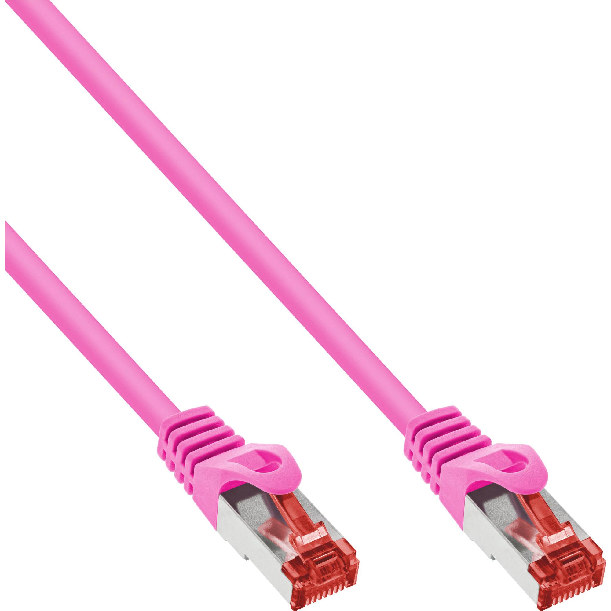 INLINE - Patchkabel - S/FTP (PiMf) - Cat.6 - 250MHz - PVC - Kupfer - pink - 1,5m