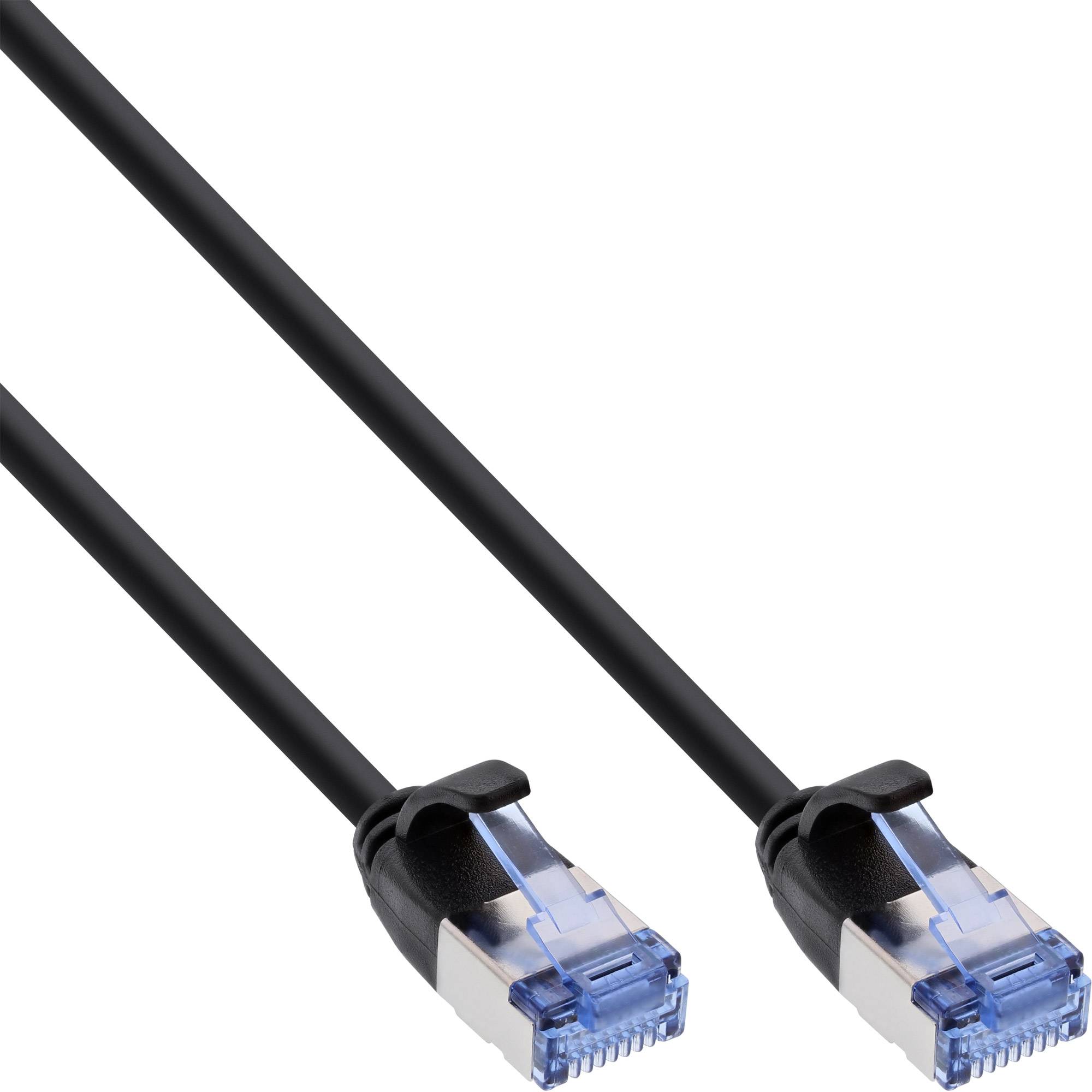 INLINE - Patchkabel slim - U/FTP PiMf - Cat.6A - schwarz - 5m