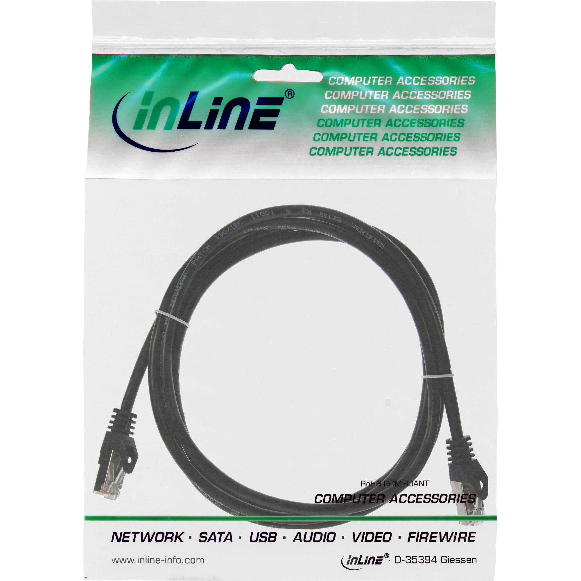 INLINE - Patchkabel - F/UTP - Cat.5e - schwarz - 3m