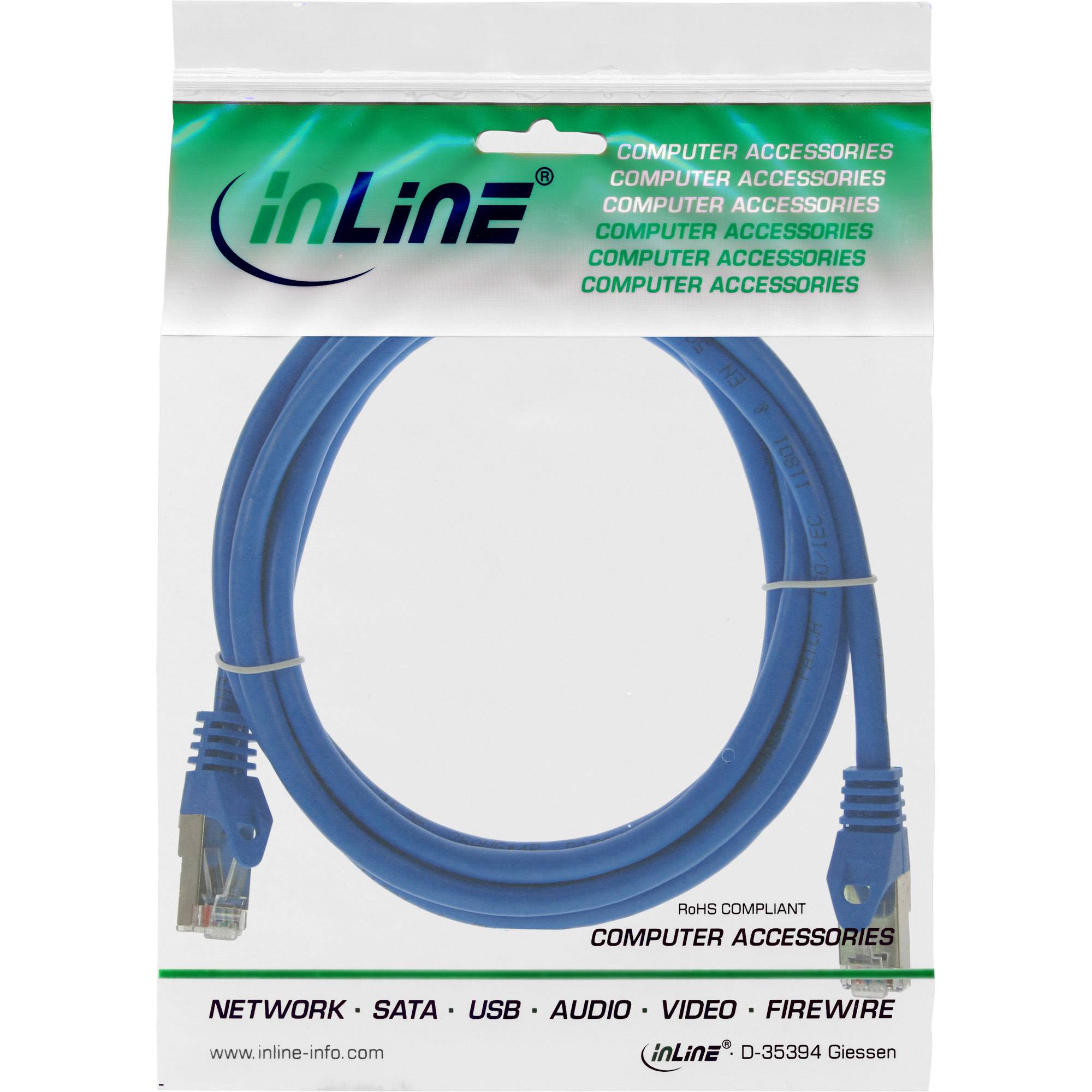 INLINE - Patchkabel - SF/UTP - Cat.5e - blau - 1m