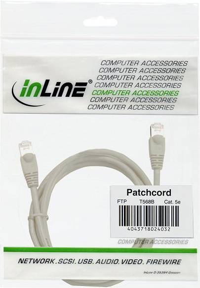 INLINE - Patchkabel - F/UTP - Cat.5e - grau - 1m