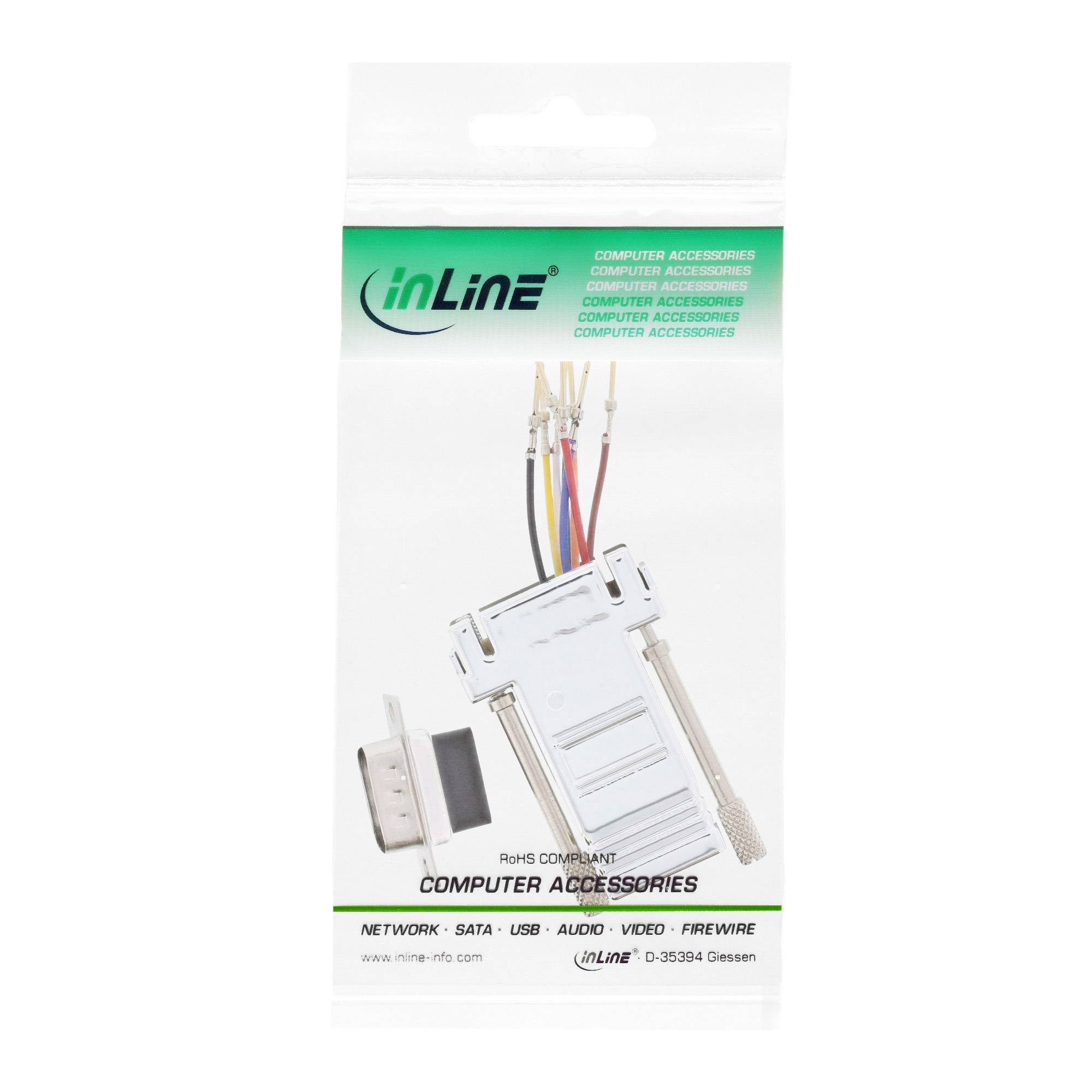 INLINE - Adapter - 9pol Sub D Stecker an RJ45 Buchse - metallisiert