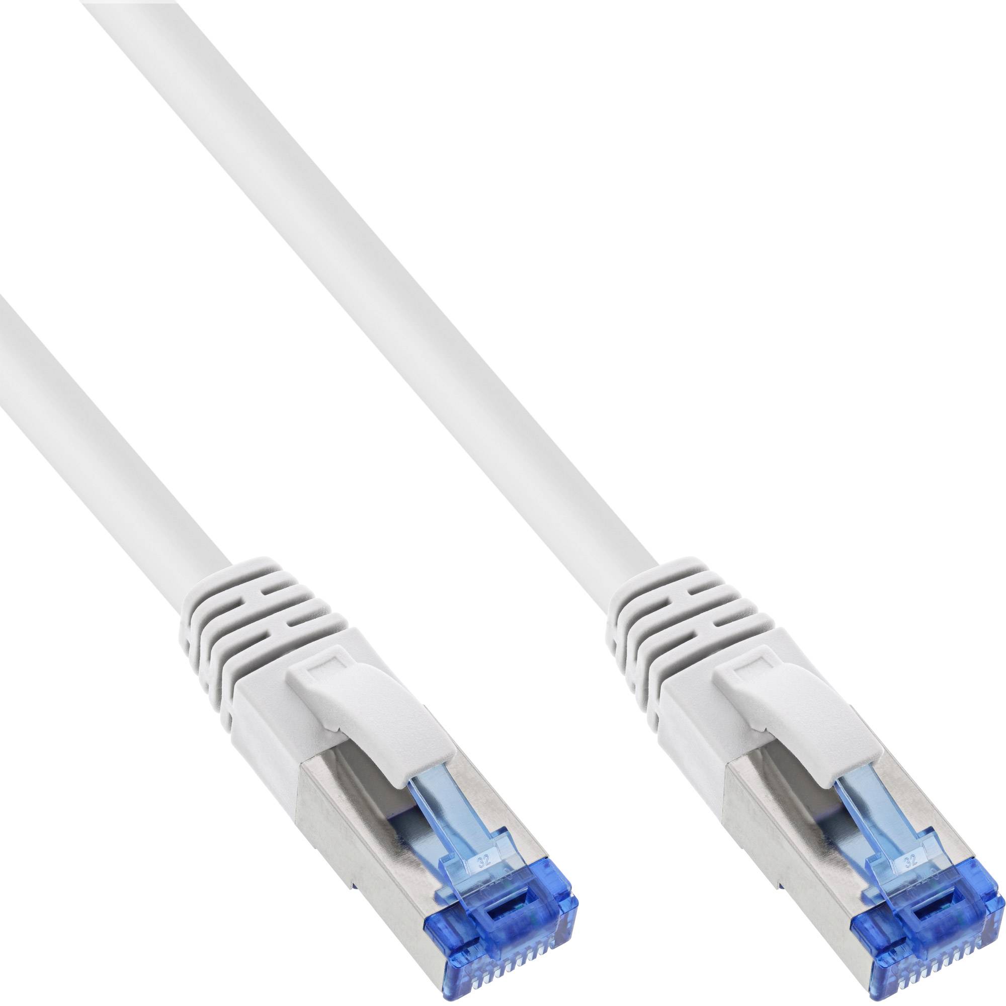 INLINE - 25er Bulk-Pack Patchkabel - S/FTP (PiMf) - Cat.6A - halogenfrei - weiß 3m